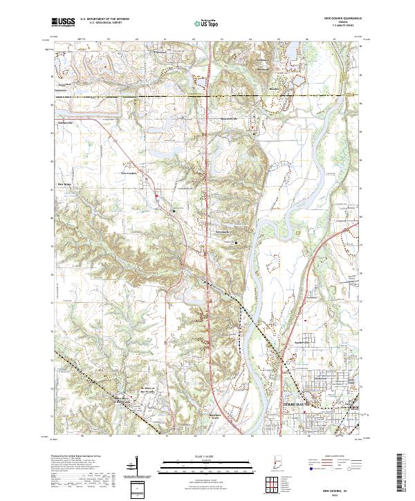 USGS Topographic Map – New Goshen