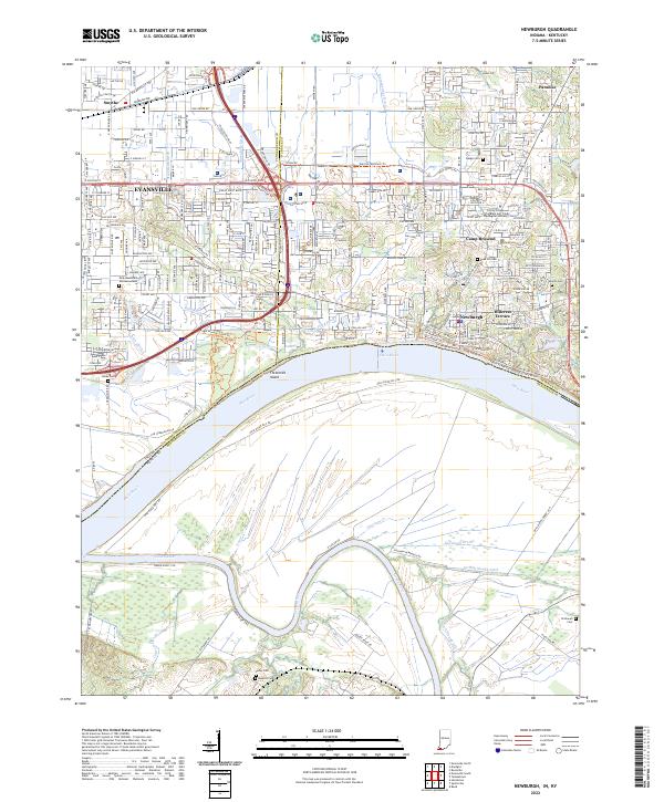 USGS Topographic Map – Newburgh