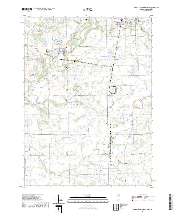 USGS Topographic Map – North Manchester South