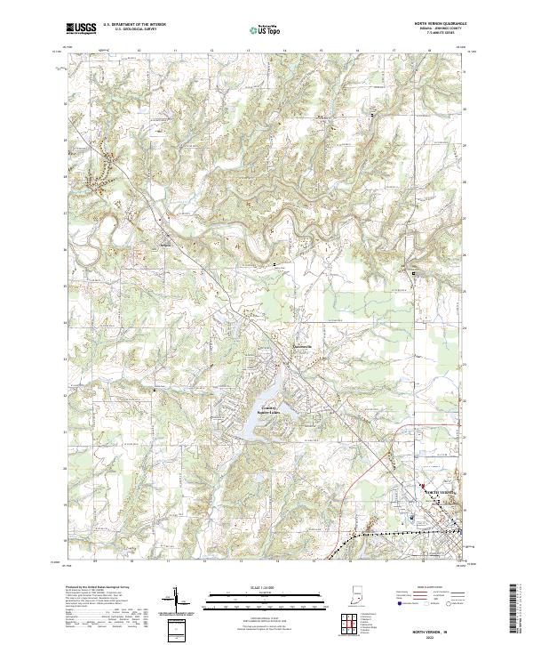 USGS Topographic Map – North Vernon