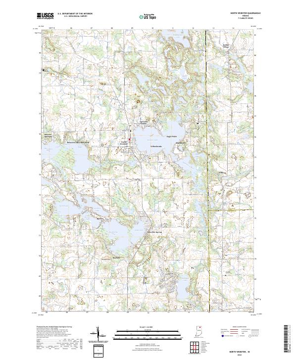 USGS Topographic Map – North Webster