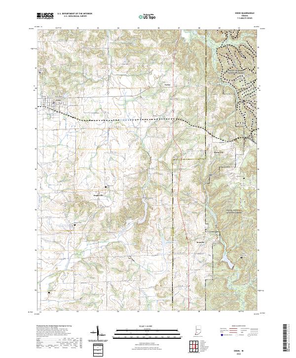 USGS Topographic Map – Odon