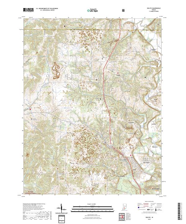 USGS Topographic Map – Oolitic