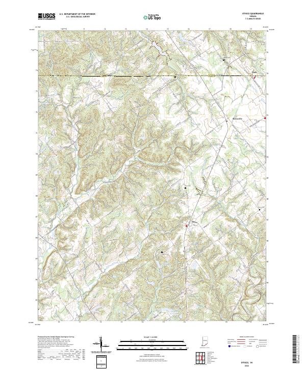 USGS Topographic Map – Otisco