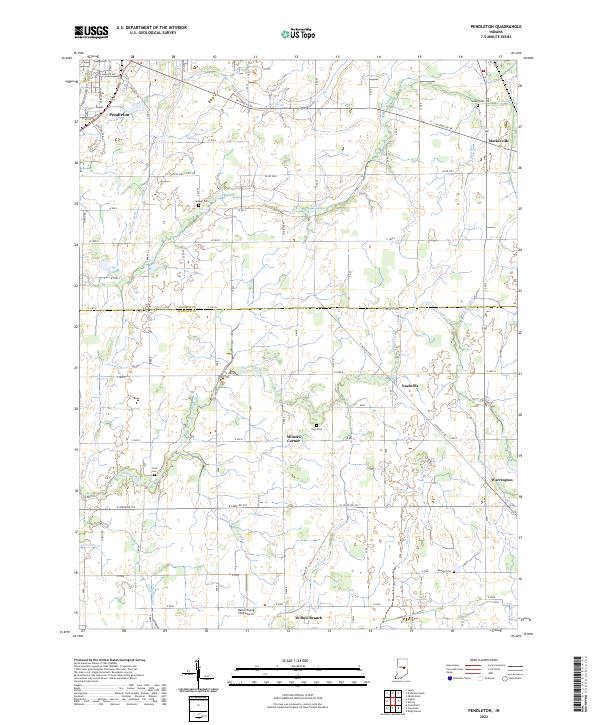 USGS Topographic Map – Pendleton