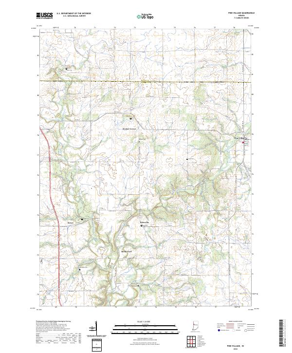 USGS Topographic Map – Pine Village