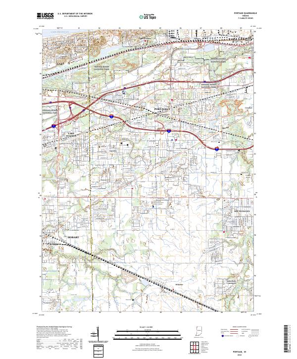 USGS Topographic Map – Portage