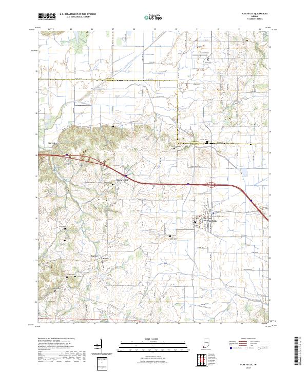 USGS Topographic Map – Poseyville