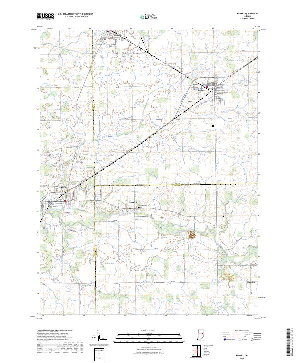 USGS Topographic Map – Redkey