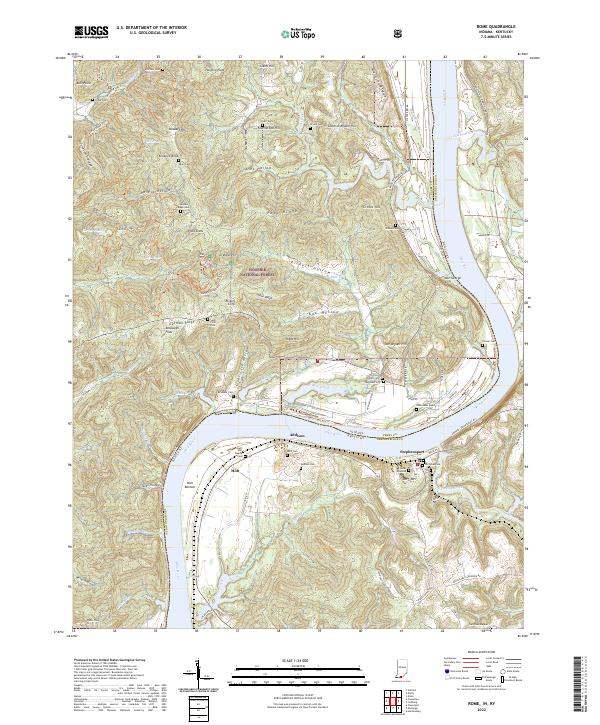 USGS Topographic Map – Rome