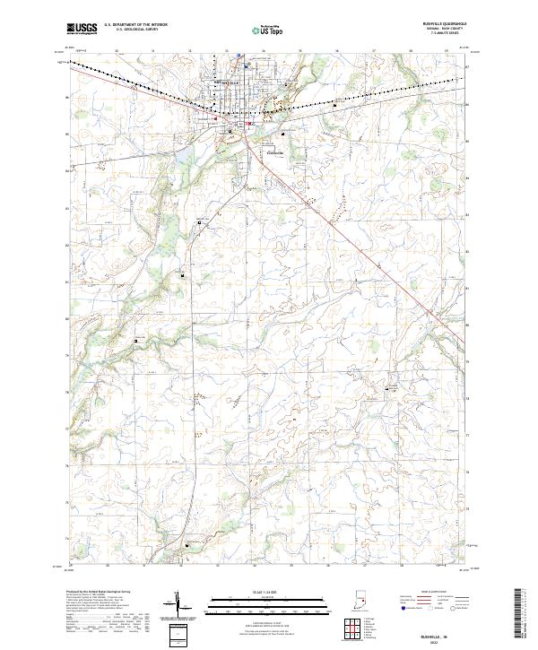 USGS Topographic Map – Rushville