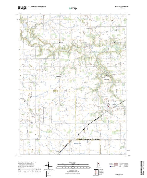 USGS Topographic Map – Russiaville
