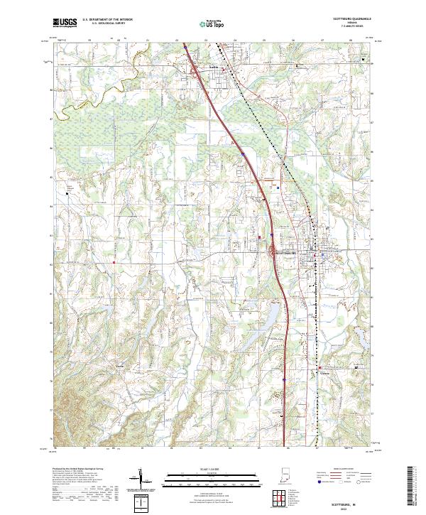 USGS Topographic Map – Scottsburg