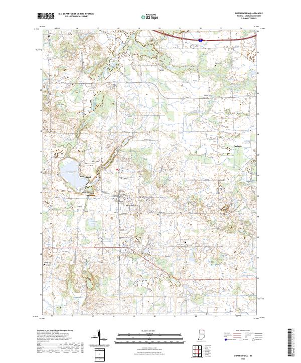 USGS Topographic Map – Shipshewana