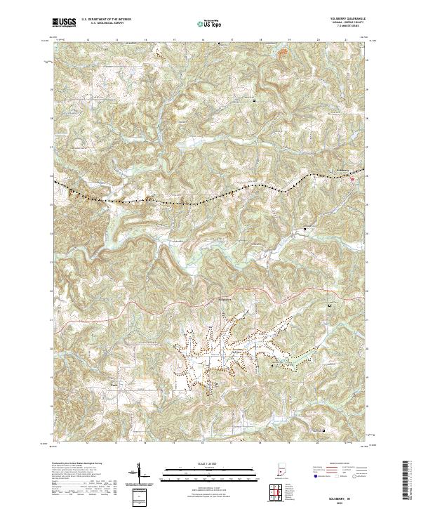 USGS Topographic Map – Solsberry