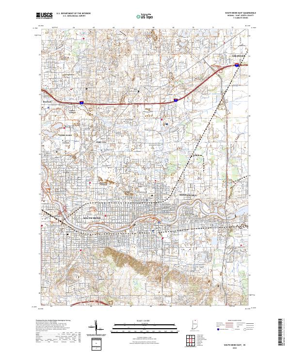 USGS Topographic Map – South Bend East
