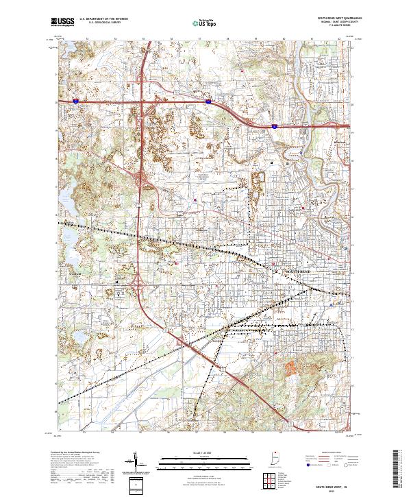 USGS Topographic Map – South Bend West