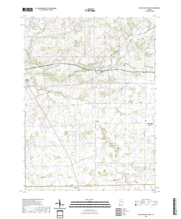 USGS Topographic Map – South Whitley East