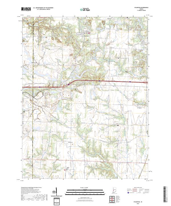 USGS Topographic Map – Staunton