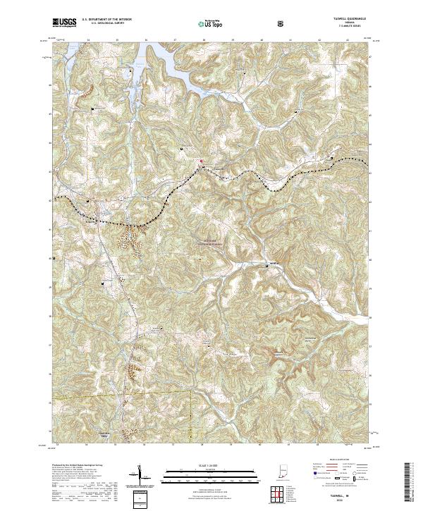 USGS Topographic Map – Taswell