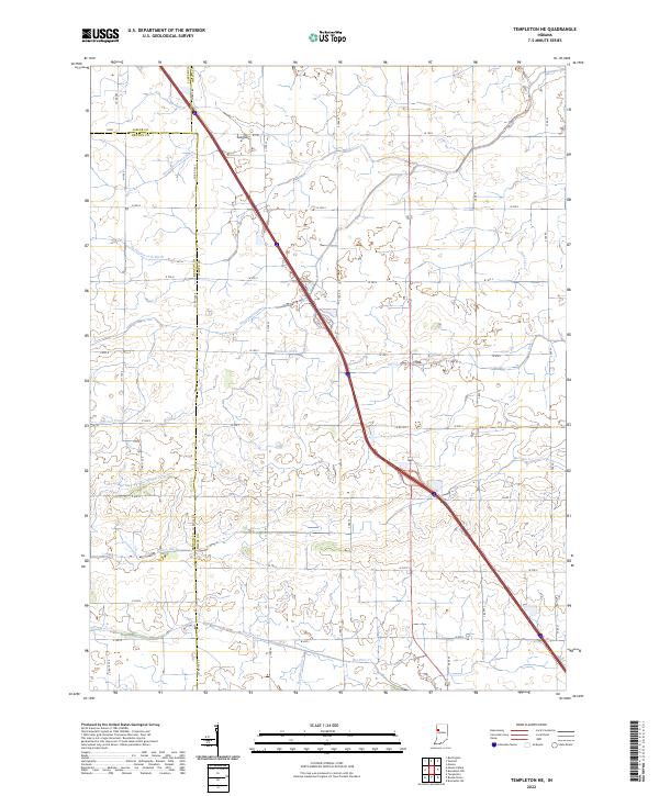 USGS Topographic Map – Templeton NE