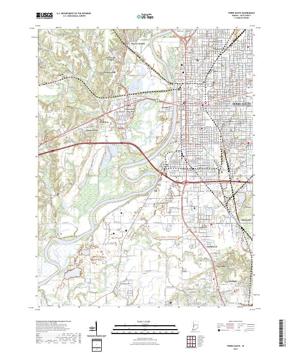 USGS Topographic Map – Terre Haute