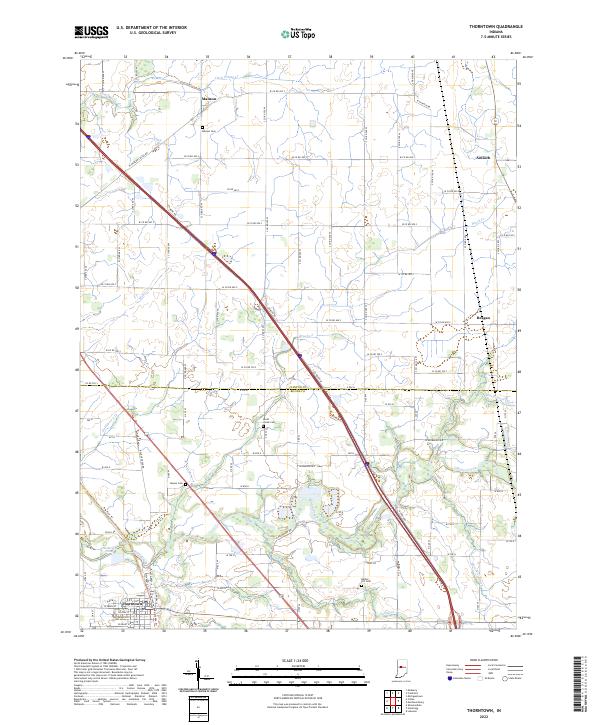 USGS Topographic Map – Thorntown