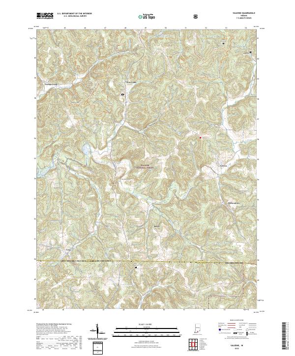 USGS Topographic Map – Valeene