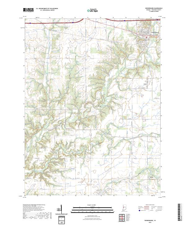 USGS Topographic Map – Veedersburg