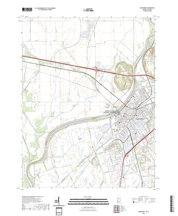 USGS Topographic Map – Vincennes