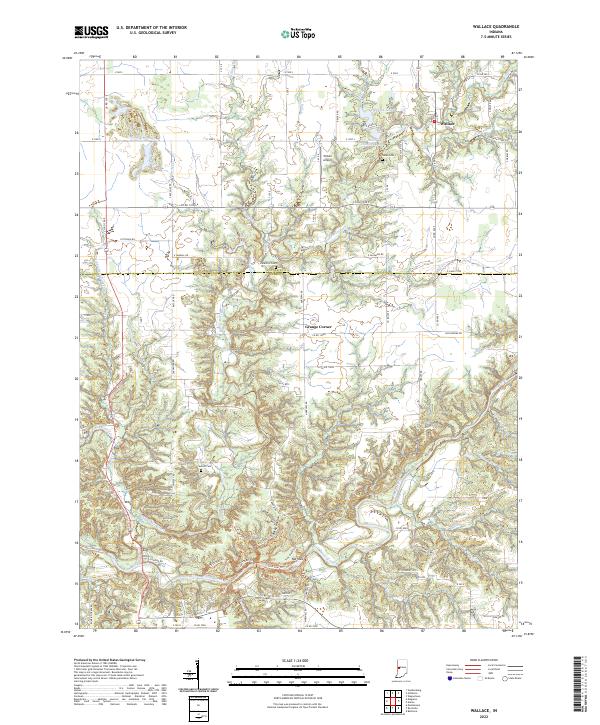 USGS Topographic Map – Wallace