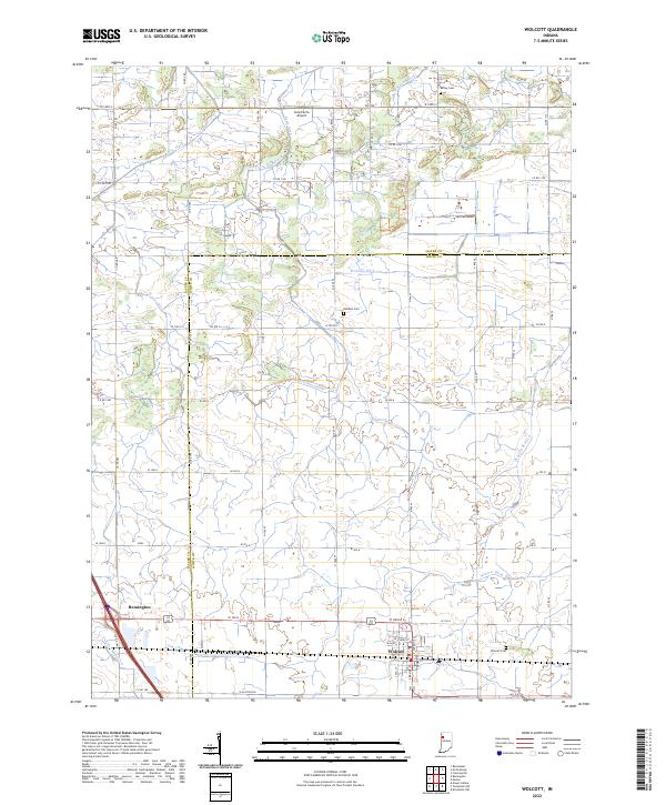 USGS Topographic Map – Wolcott