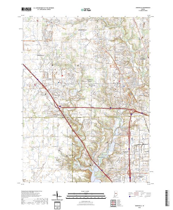 USGS Topographic Map – Zionsville