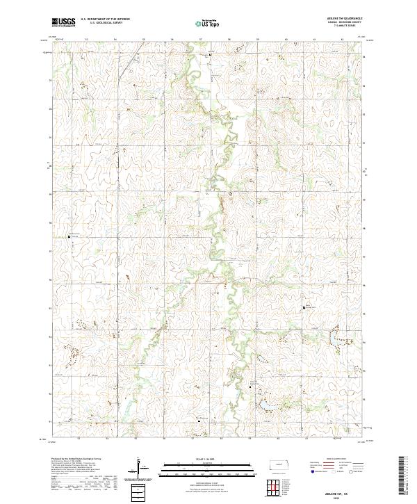 USGS Topographic Map – Abilene SW
