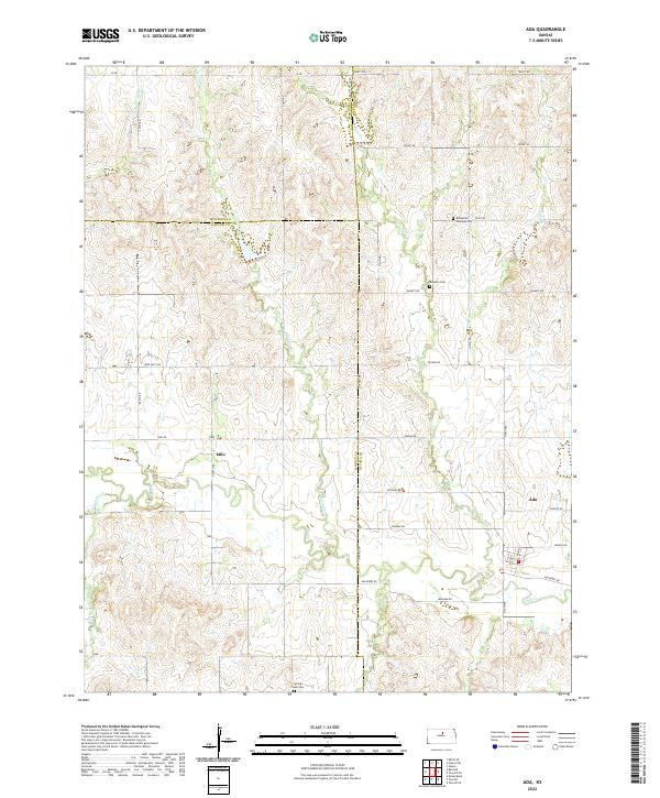 USGS Topographic Map – Ada