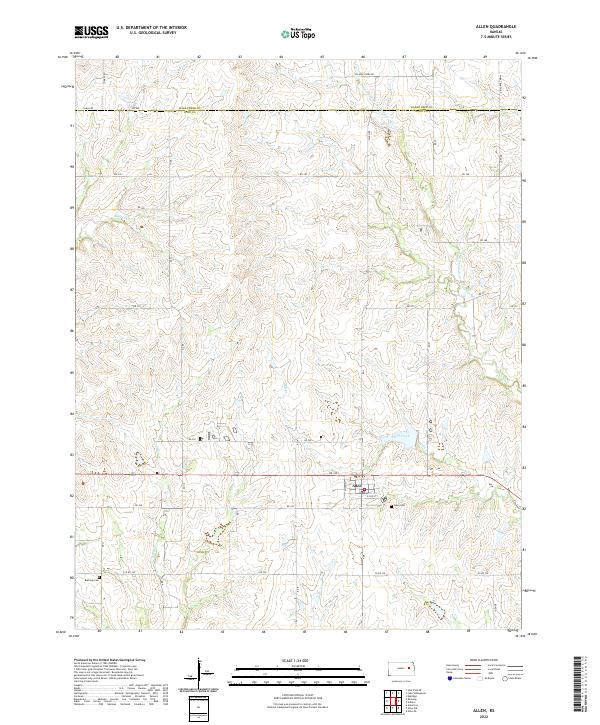 USGS Topographic Map – Allen