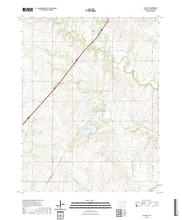USGS Topographic Map – Allen SE