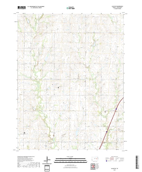 USGS Topographic Map – Allen SW