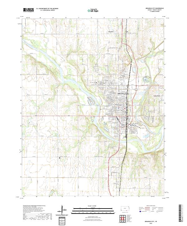 USGS Topographic Map – Arkansas City