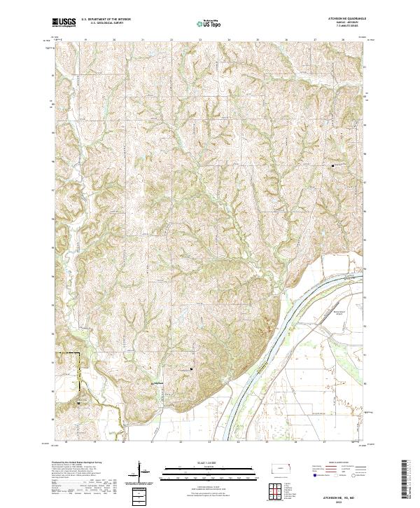 USGS Topographic Map – Atchison NE
