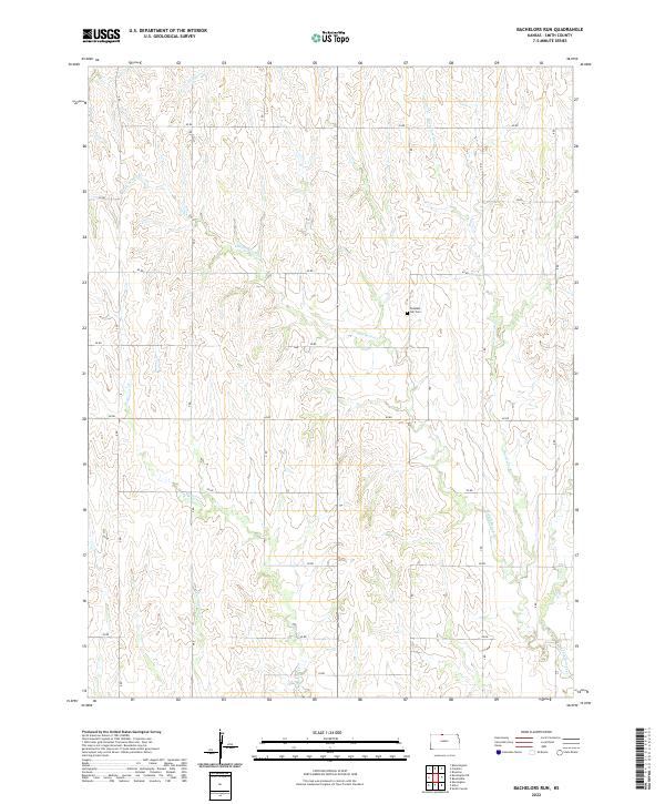 USGS Topographic Map – Bachelors Run