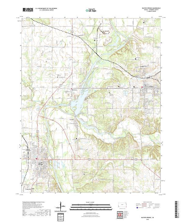 USGS Topographic Map – Baxter Springs