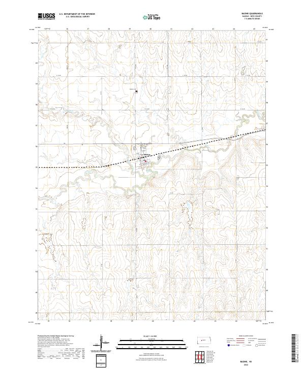 USGS Topographic Map – Bazine