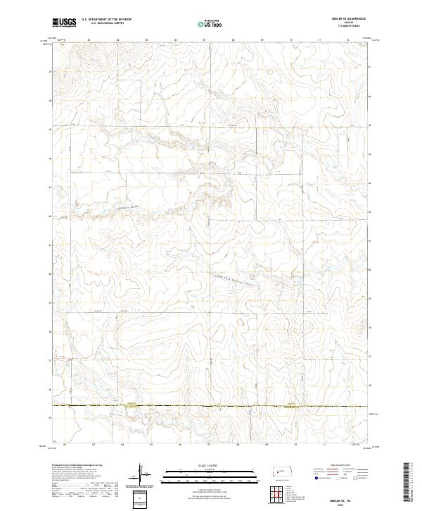 2022 Map of Beeler SE, 2022 Print