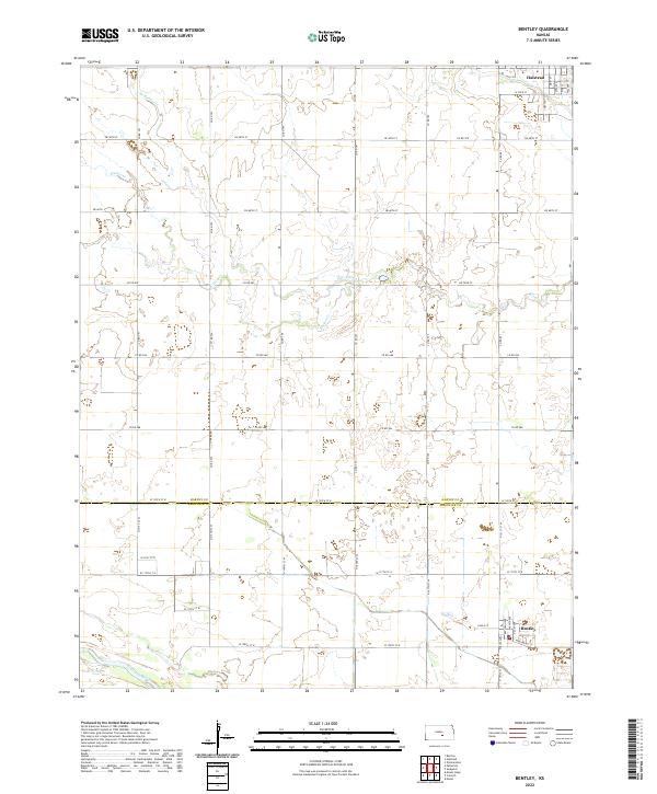 USGS Topographic Map – Bentley