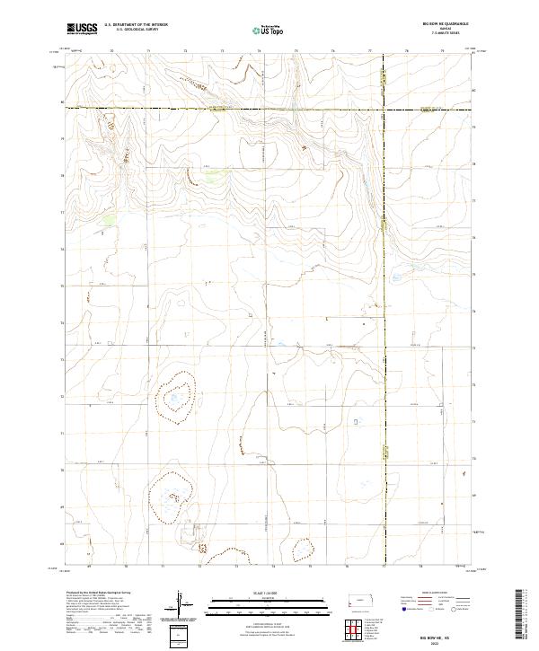 2022 Map of Big Bow NE, 2022 Print
