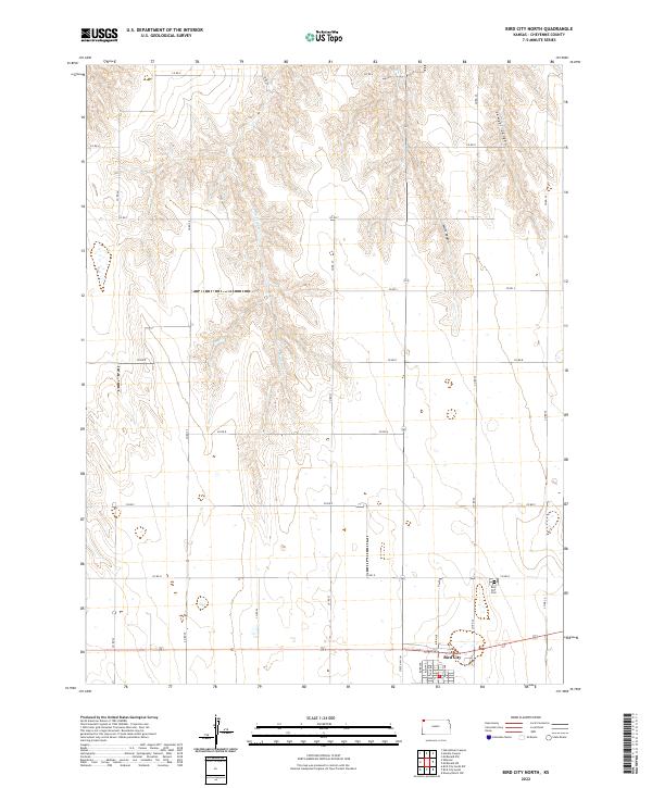 USGS Topographic Map – Bird City North