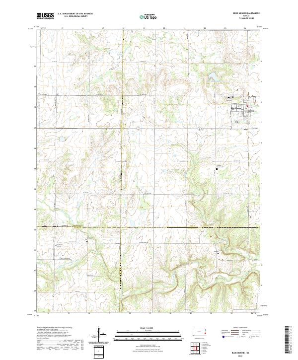 USGS Topographic Map – Blue Mound