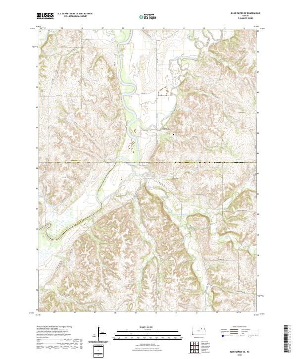 USGS Topographic Map – Blue Rapids SE