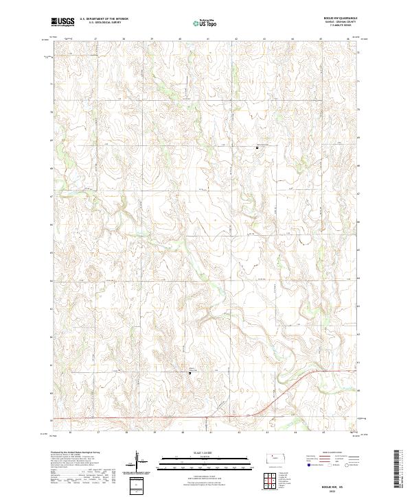 USGS Topographic Map – Bogue NW